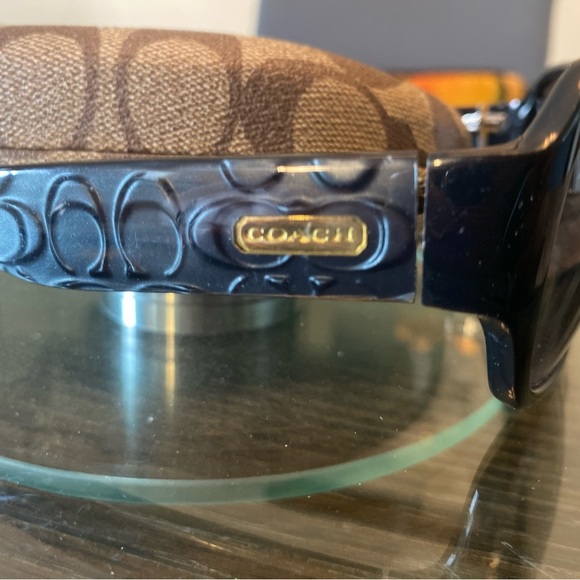 Coach Black Sunglasses with Brown Case - Picture 2 of 5